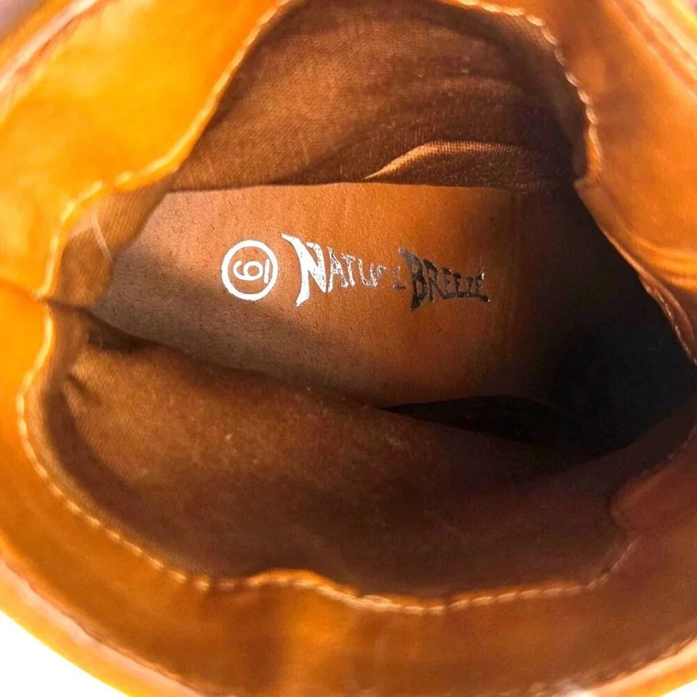 Nature Breeze Tan Faux Suede Double Fringe  Dallas 03 Western Ankle Boots Sz 9 - Picture 6 of 7